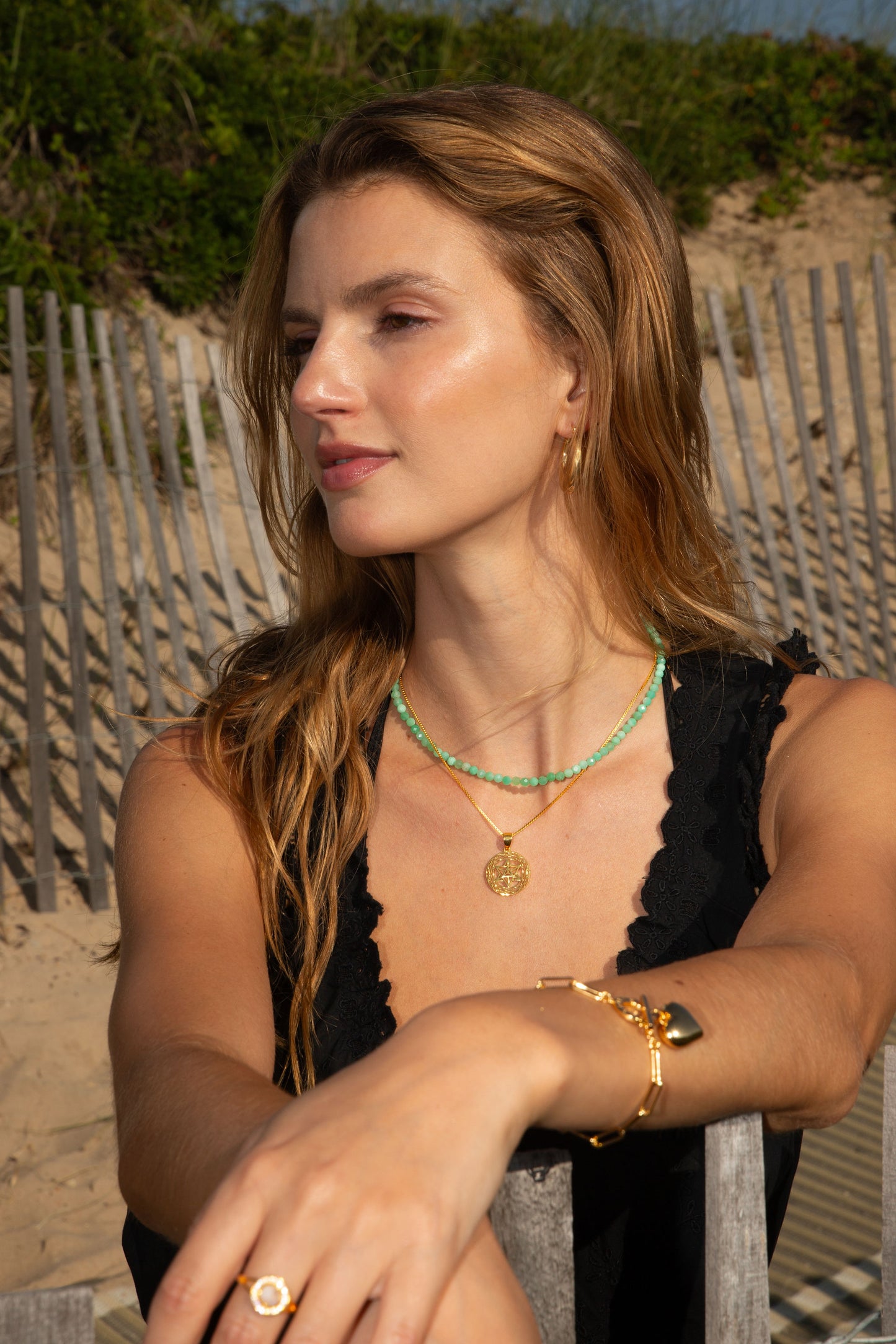 Merkaba Star, Light Body Activation Necklace, Rose Gold