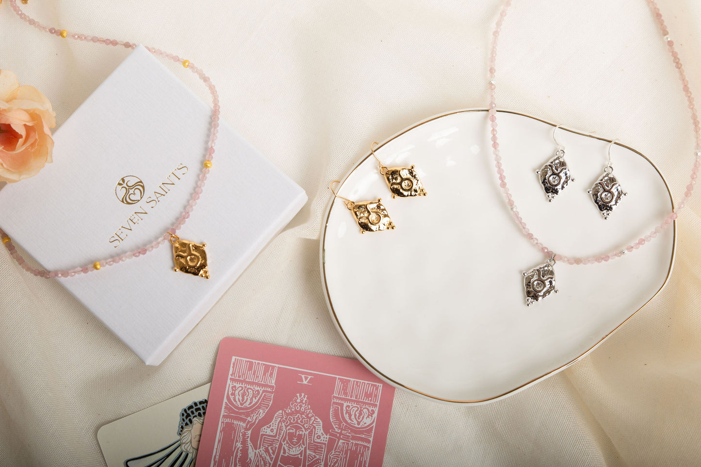 Taurus Vintage-Style Dangle Earrings, White Rhodium Plated with Antique Zodiac Symbol
