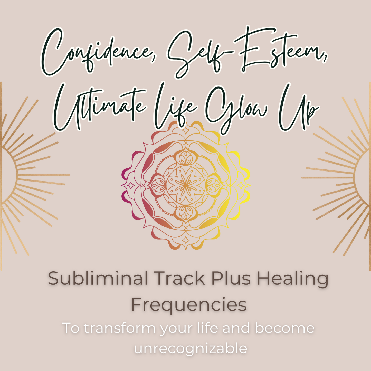 Confidence, Self-Esteem, and Ultimate Life Glow Up, Subliminal + Healing Frequency Music, 444hz, Digital Download