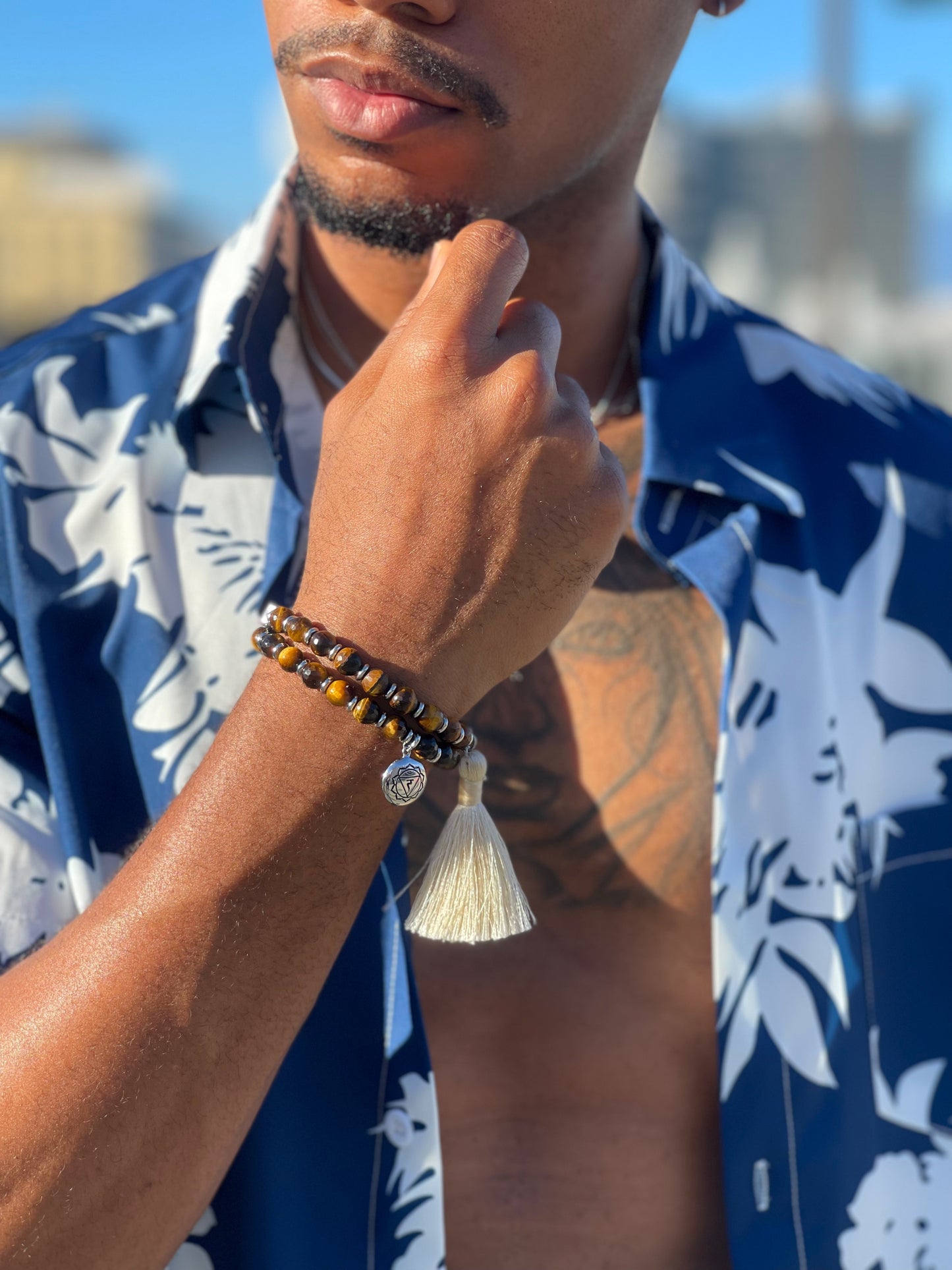 SOLAR PLEXUS CHAKRA Activation Bracelet, Tiger's Eye, 18K Gold Finish