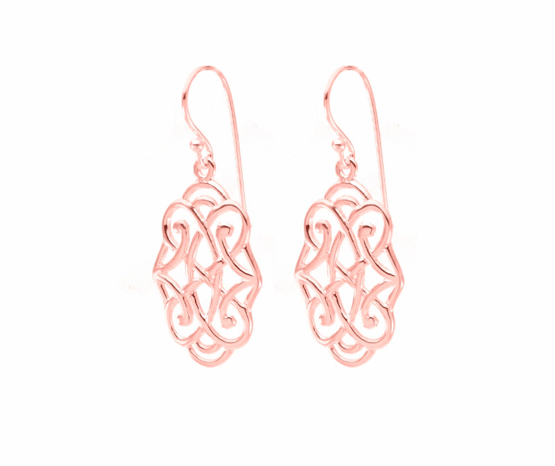 Infinite Love Drop Earrings, Rose Gold
