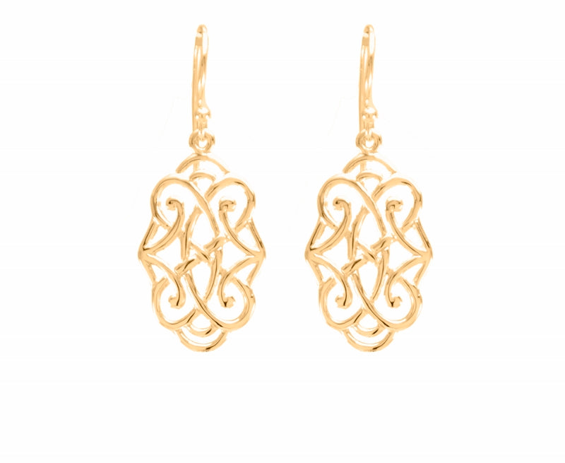 Infinite Love Drop Earrings, Rose Gold