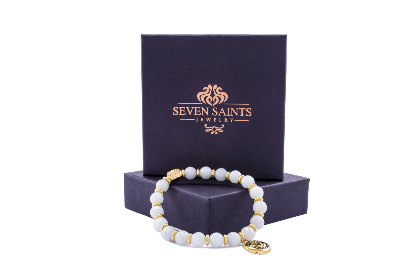 Throat Chakra Activation Bracelet Amazonite, 18K Gold finish