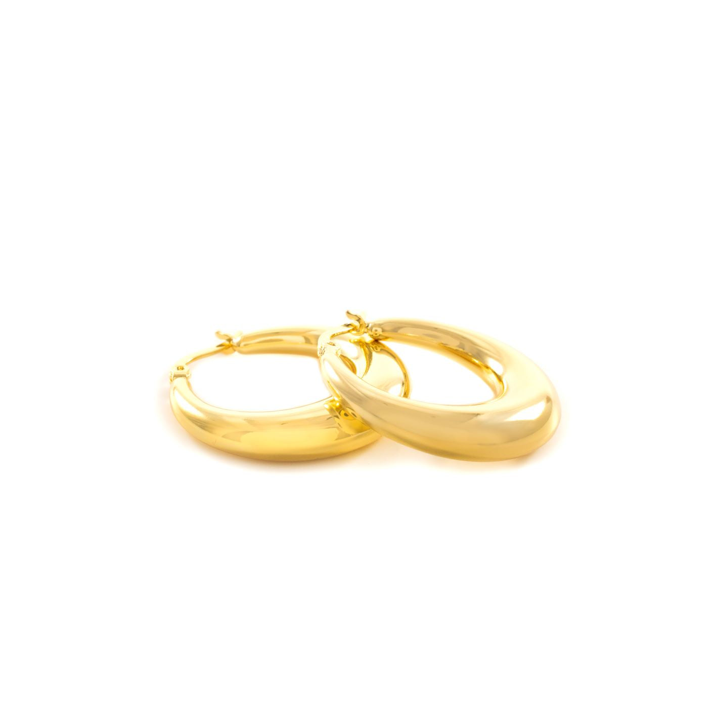 The Ultimate Gold Hoop Earrings, 18k Gold Finished Stainless Steel