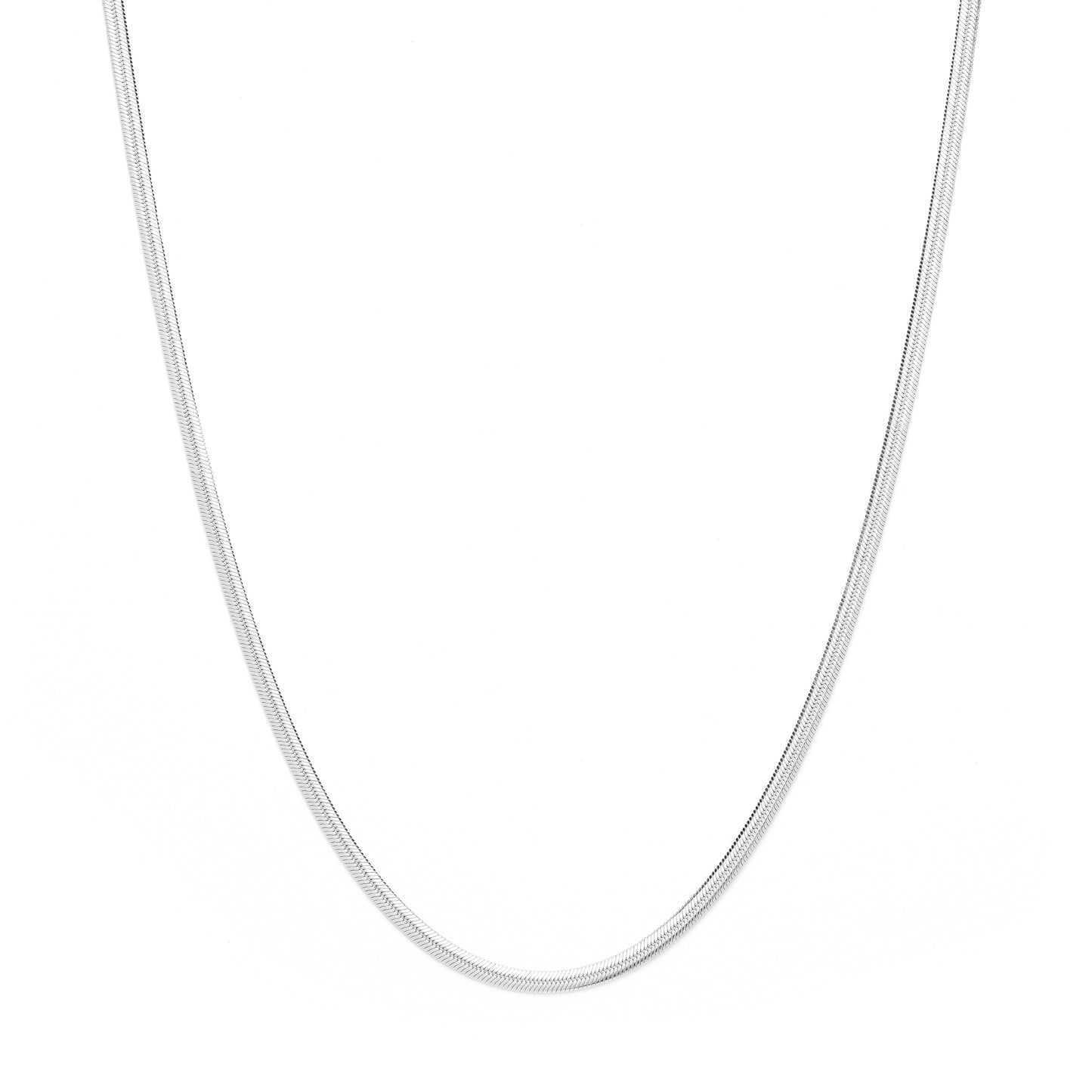 Herringbone Chain Necklace, Rose Gold Over Sterling Silver