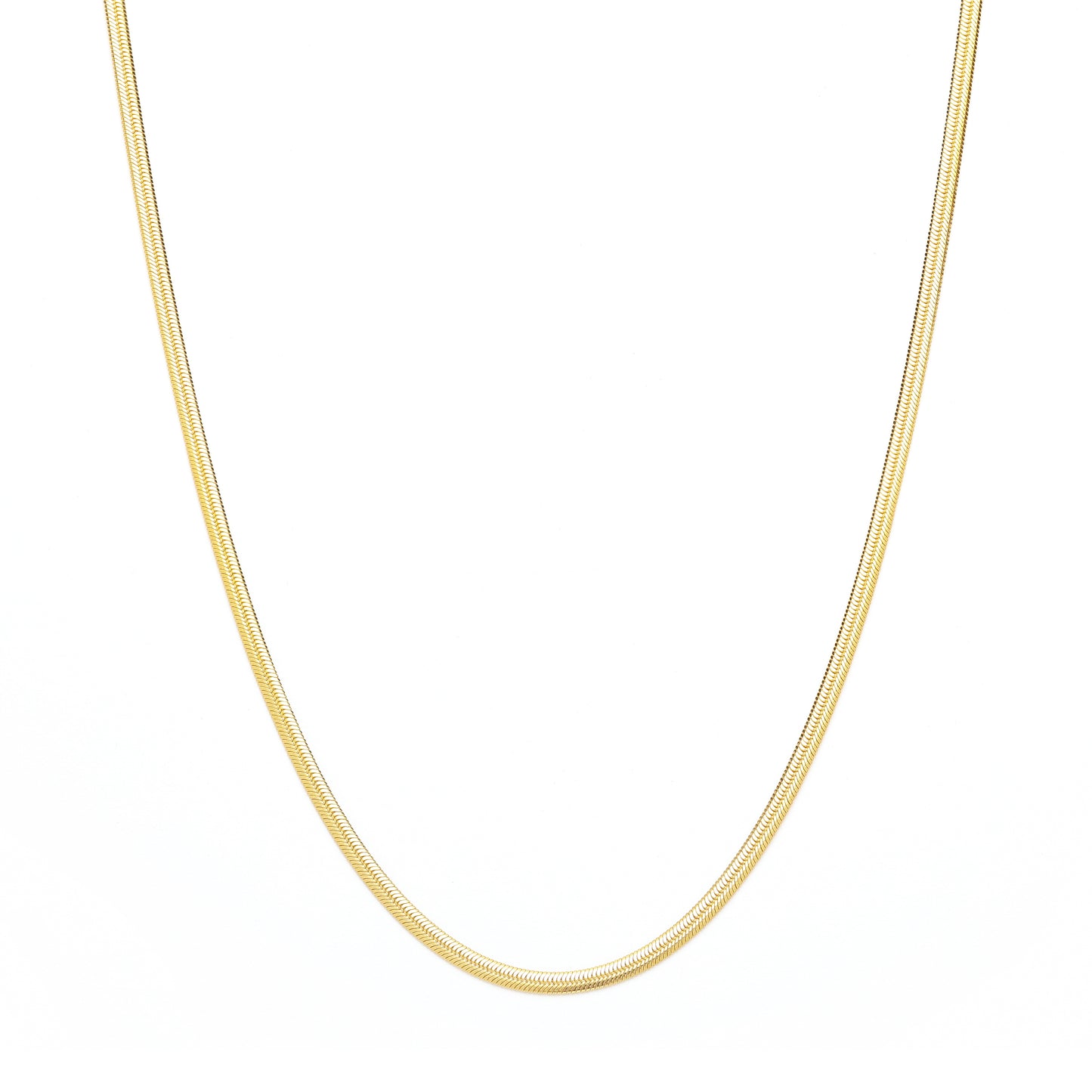 Herringbone Chain Necklace, Rose Gold Over Sterling Silver