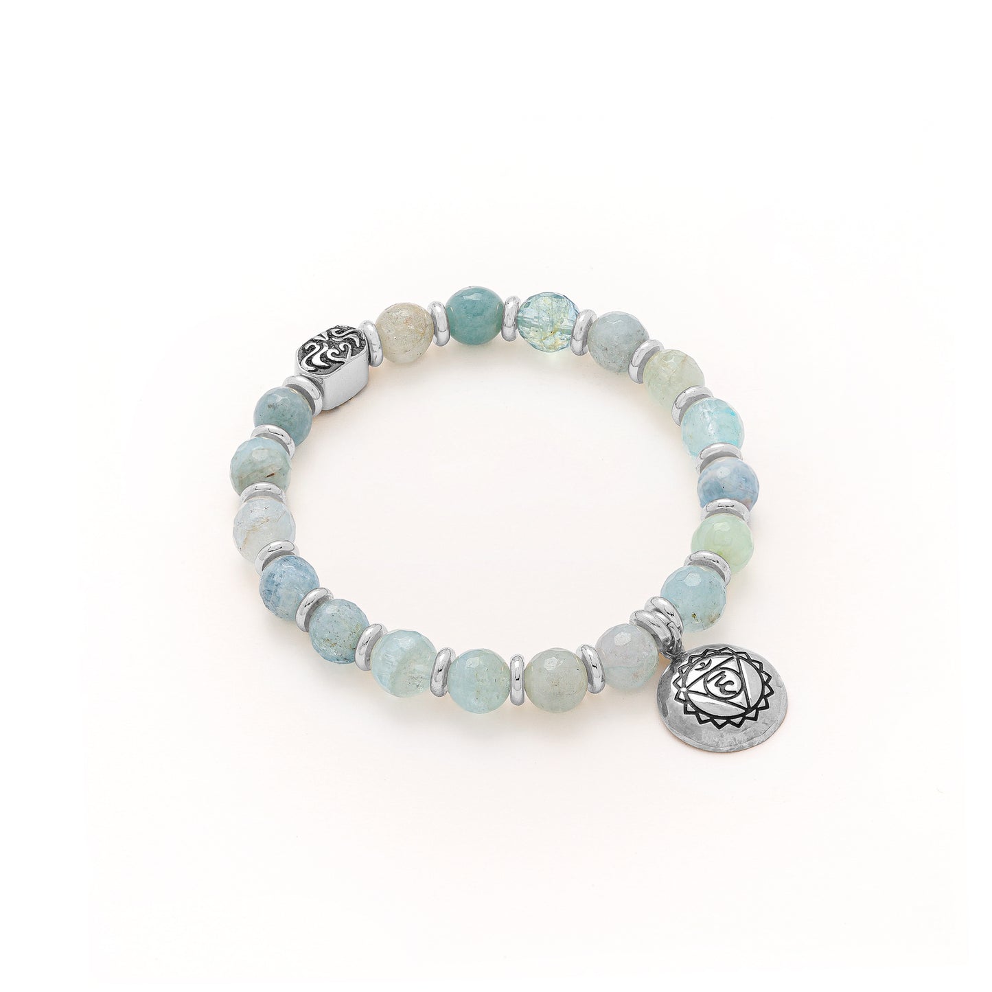 Throat Chakra Aquamarine Activation Bracelet