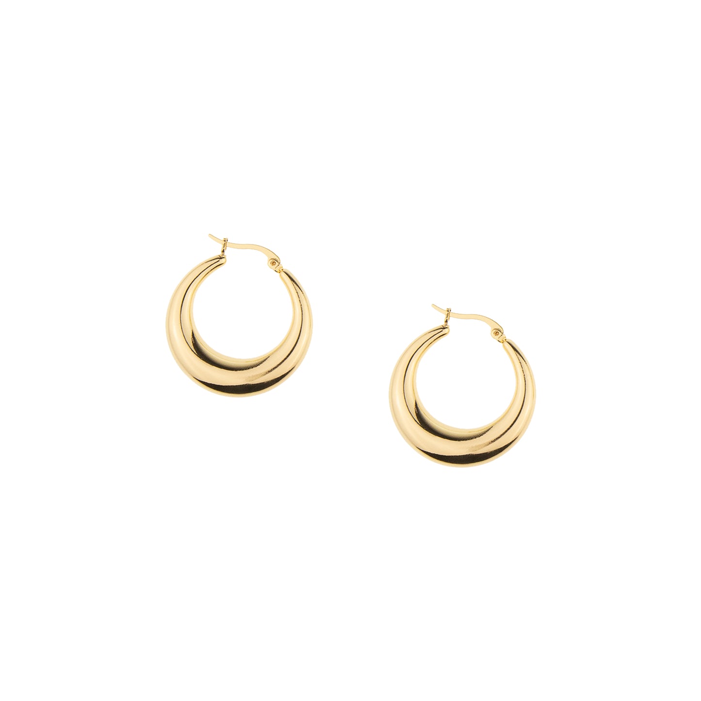 The Ultimate Gold Hoop Earrings, 18k Gold Finished Stainless Steel