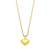 Small Puffy Heart Necklace, 18k Gold Over Sterling Silver