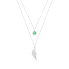 Collar del Arcángel Rafael Ángel de la Sanación – Joyería Espiritual Bañada en Oro de 18K con Ágata Verde