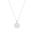 Collar Merkaba Star para Ascensión Espiritual – Rodio Blanco con Esmalte Blanco
