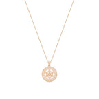 Collar de activación del cuerpo de luz de la estrella Merkaba – Joyería espiritual de oro rosa