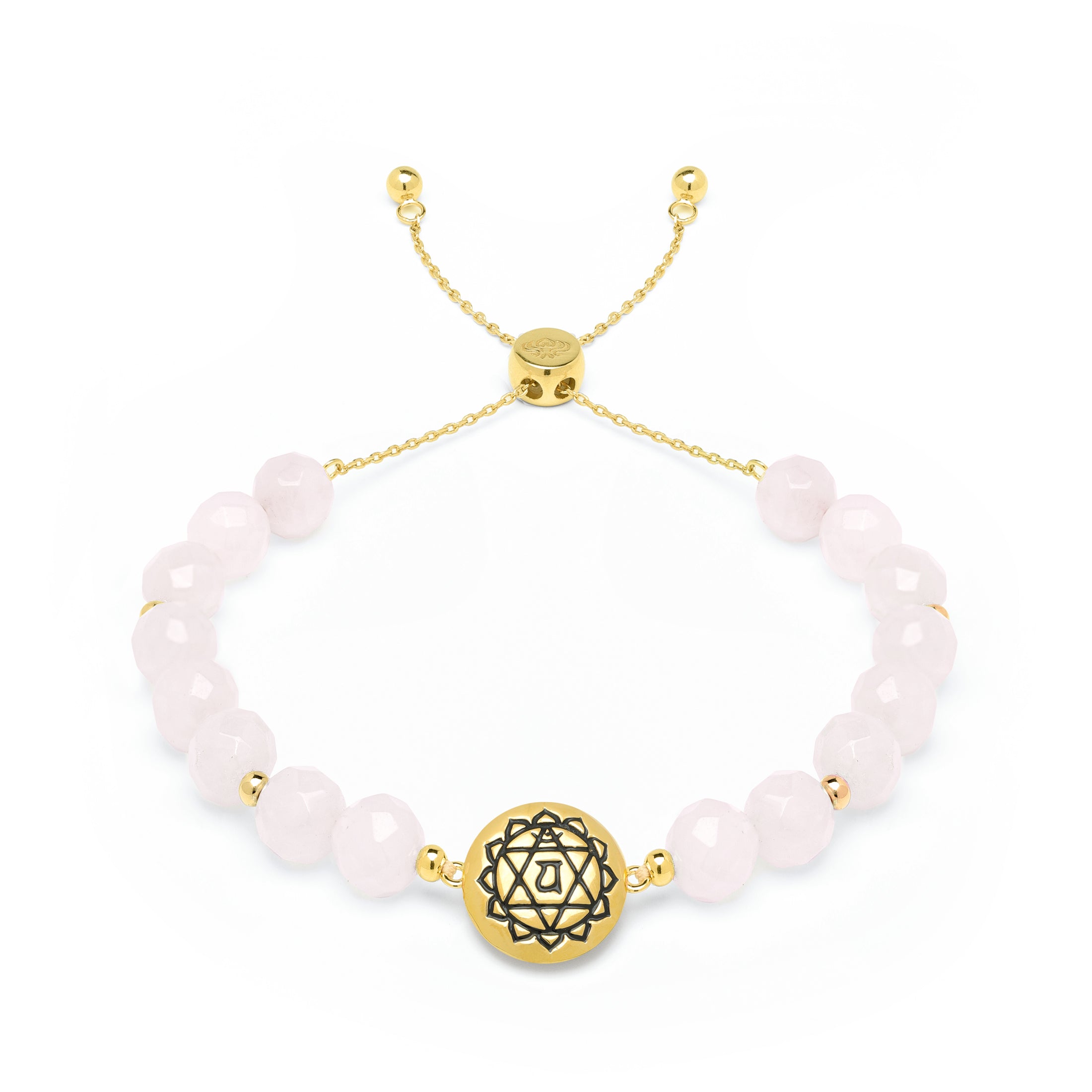 State of Grace Heart Chakra Activation, Madagascar Rose Quartz Bracelet, Adjustable Chain