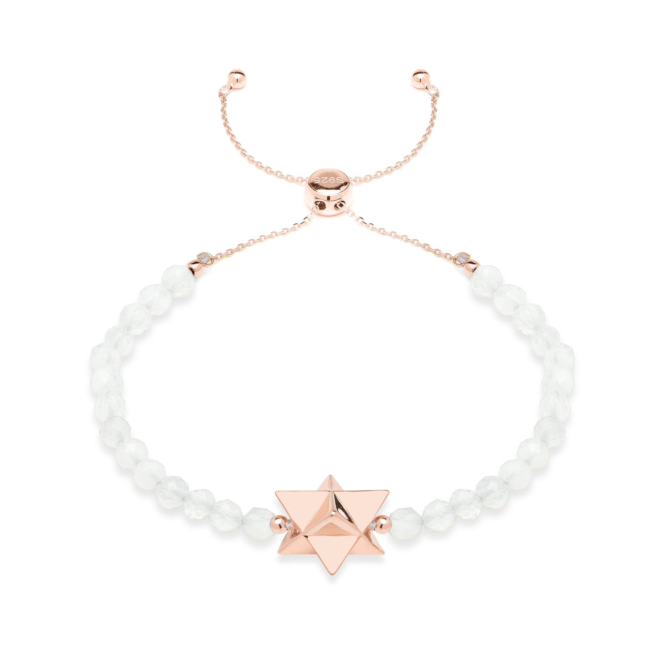Merkaba Star Harmonize & Purify Bracelet – White Opal in Rose Gold Spiritual Jewelry