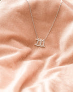 111 Angel Number Manifestation Necklace – White Topaz – 18K Gold Spiritual Jewelry