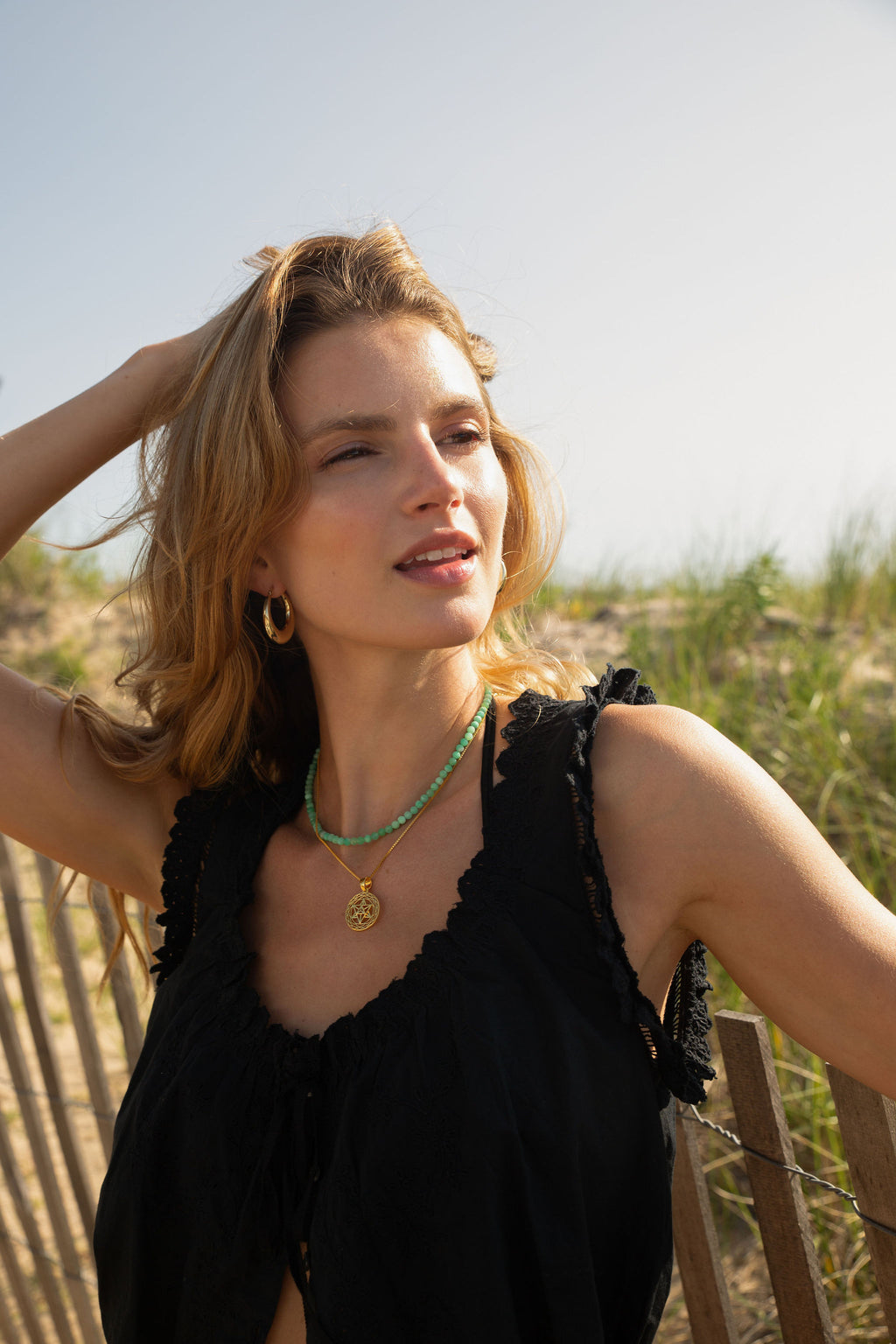 Merkaba Star Light Body Activation Necklace – 18K Gold Spiritual Jewelry