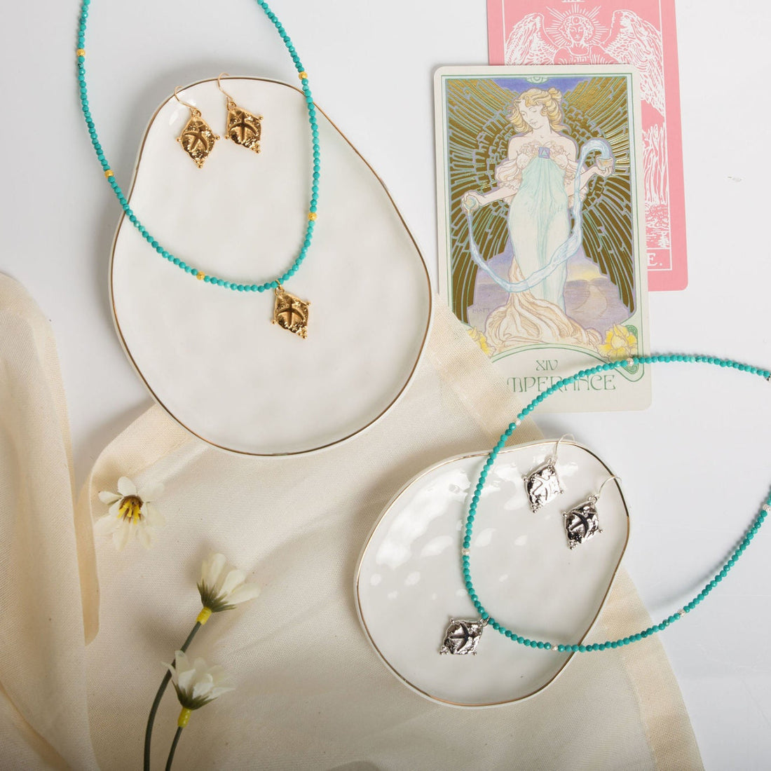 Sagittarius Vintage-Style Dangle Earrings, White Rhodium Plated