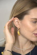 Angel Wing Small Hoop Earrings – 18K Gold Over Sterling Silver | Seen in Vogue Italy