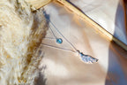 Archangel Gabriel Angel Of Communication Necklace - White Rhodium - Clear Quartz