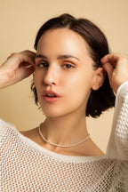 Pure Light Baroque Freshwater Pearl Choker Necklace – 18K Gold Plated