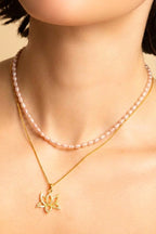 Blush Pink Freshwater Baroque Pearl Choker | Enhance Your Sacred Rose Aura | White Rhodium