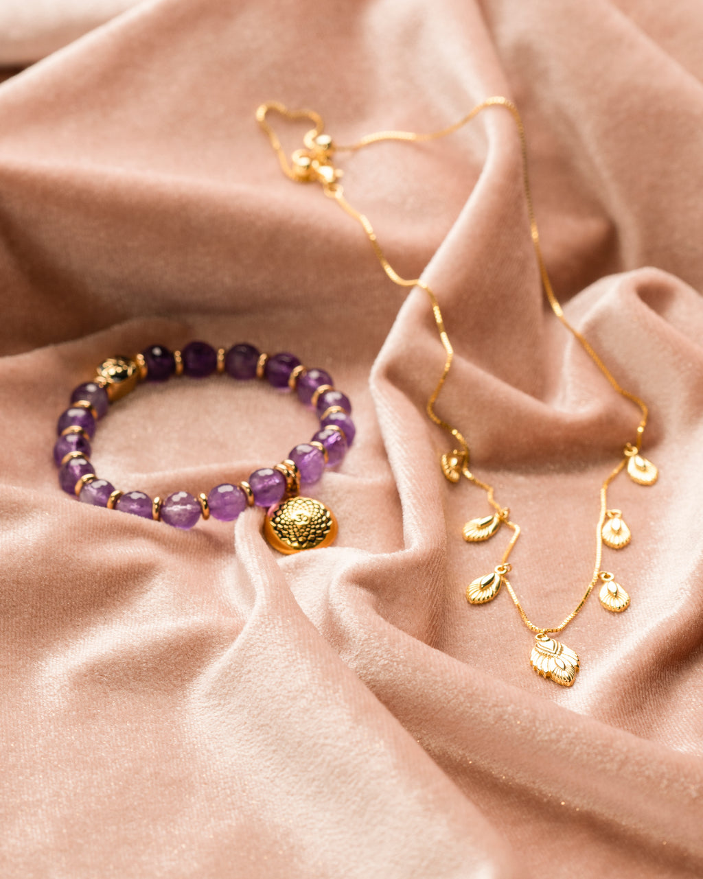 Pulsera de activación de amatista para el chakra coronario