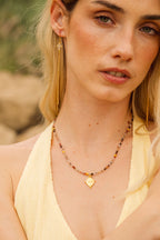 Libra Zodiac Choker Necklace – Multi-Color Opal 18K Gold Plated Horoscope Jewelry
