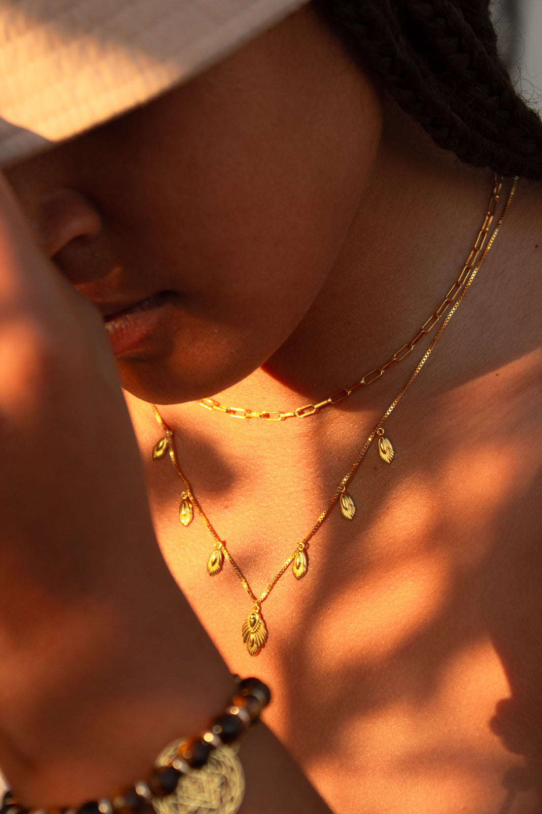 Paperclip Chain Necklace, 18k Gold over Sterling Silver
