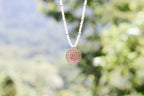 Collar de energía armoniosa Sri Yantra - Ópalo blanco - Joyería espiritual de oro rosa