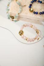 Pulsera de Activación de Aguamarina del Chakra de la Garganta