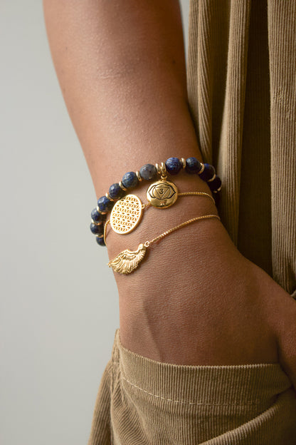 Angel Wing Bolo Friendship Bracelet Rose Gold Vermeil