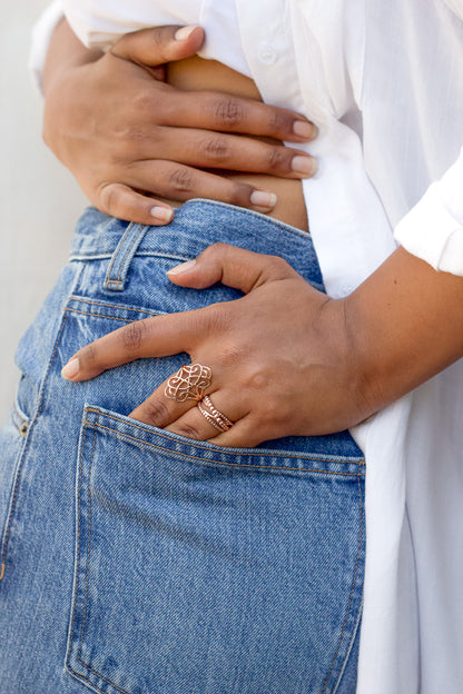 Infinite Love, Adjustable Ring, Rose Gold