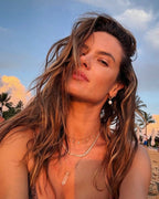 Baroque Freshwater Pearl Twisted Hoop Earring, Gold Plated Sterling Silver *Seen on Alessandra Ambrosio