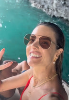 Baroque Freshwater Pearl Twisted Hoop Earring, Gold Plated Sterling Silver *Seen on Alessandra Ambrosio