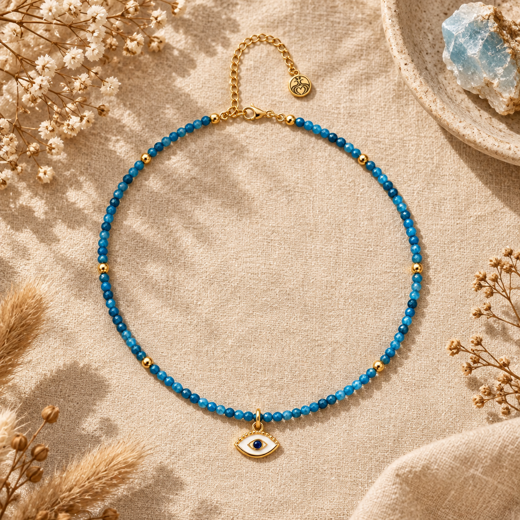 Apatite Evil Eye Talisman Necklace