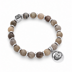 Brazalete "Mago" de Labradorita para la Activación del Chakra Frontal | Joyería de Curación Espiritual en Oro Rosa