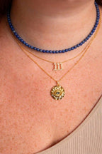 Lapis Lazuli Intuition Choker, White Rhodium