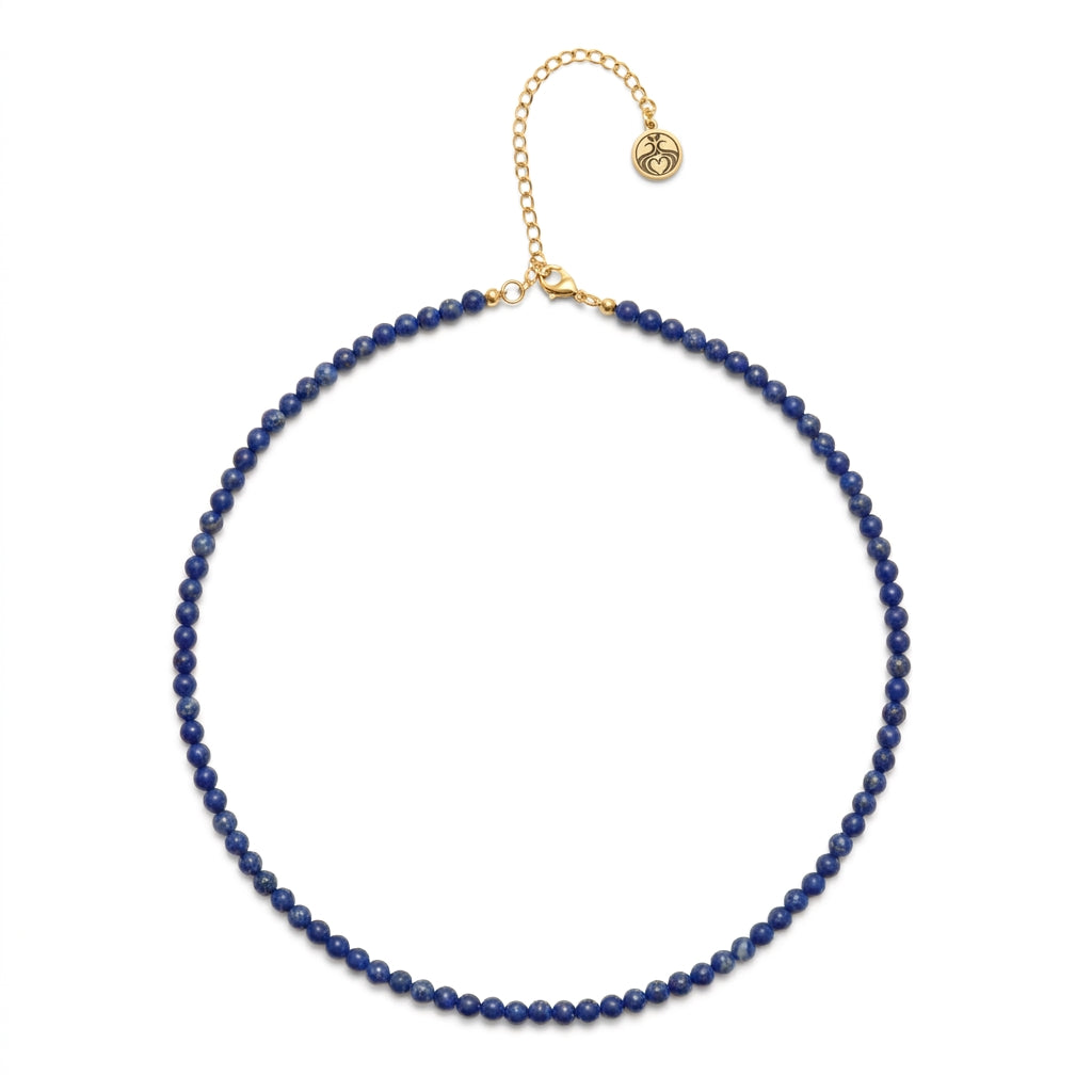 Lapis Lazuli Intuition Choker, Gold
