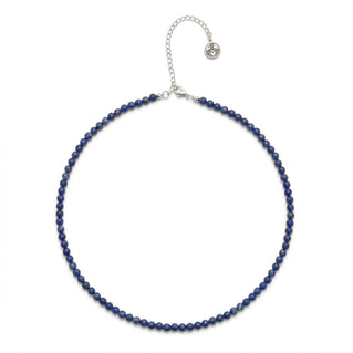 Lapis Lazuli Intuition Choker, White Rhodium