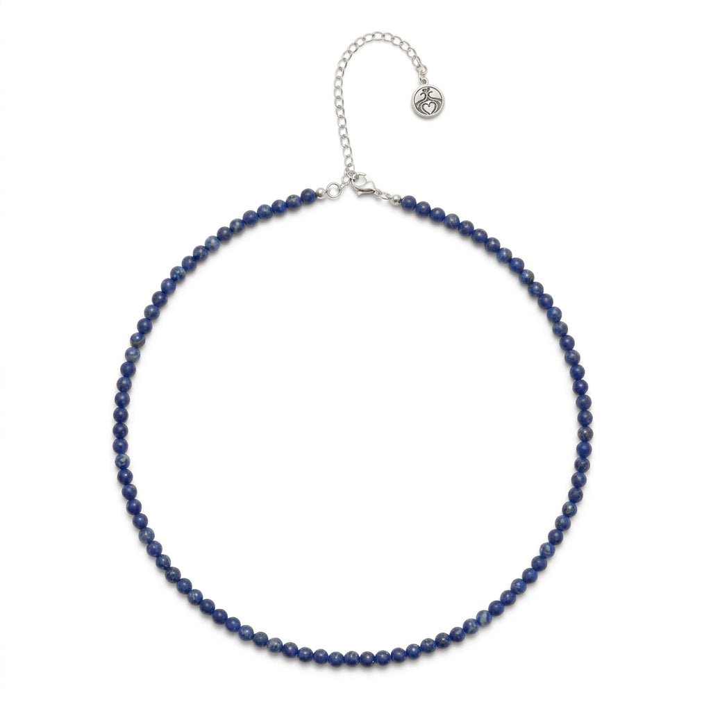 Lapis Lazuli Intuition Choker, White Rhodium
