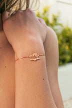 Awakened Lotus Adjustable Bracelet - 18k Gold