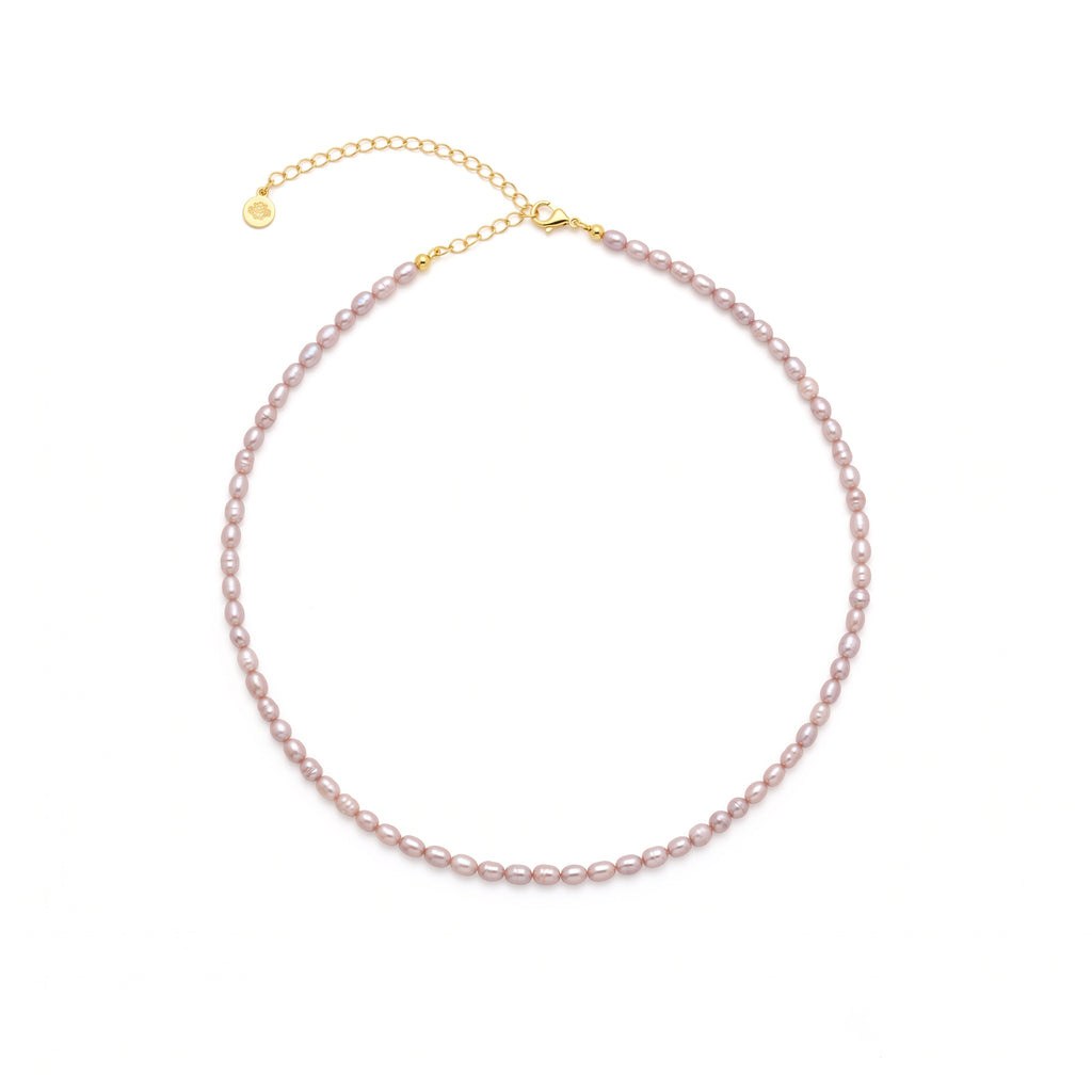 Blush Pink Freshwater Baroque Pearl Choker | Enhance Your Sacred Rose Aura | White Rhodium