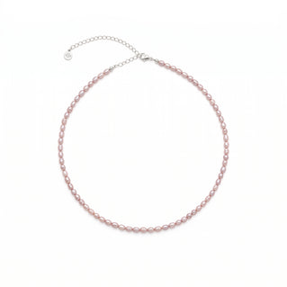 Blush Pink Freshwater Baroque Pearl Choker | Enhance Your Sacred Rose Aura | White Rhodium