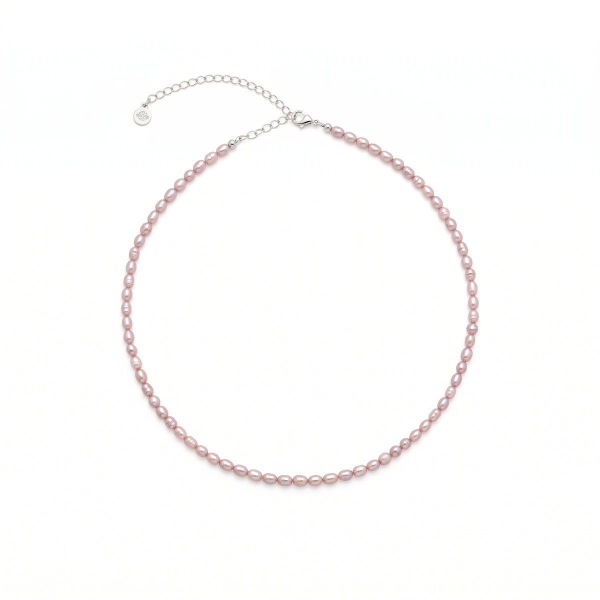Blush Pink Freshwater Baroque Pearl Choker | Enhance Your Sacred Rose Aura | White Rhodium