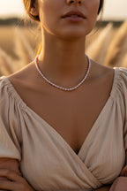 Blush Pink Freshwater Baroque Pearl Choker | Enhance Your Sacred Rose Aura | White Rhodium