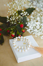 Moonstone Feminine Balance Wrist Mala Tassel Bracelet