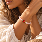 Morganite Heart Bracelet for Love & Glow in Silver | Spiritual Healing Jewelry