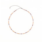 Divine Aura Multi-Color Freshwater Baroque Pearl Choker Necklace | Rhodium Plated
