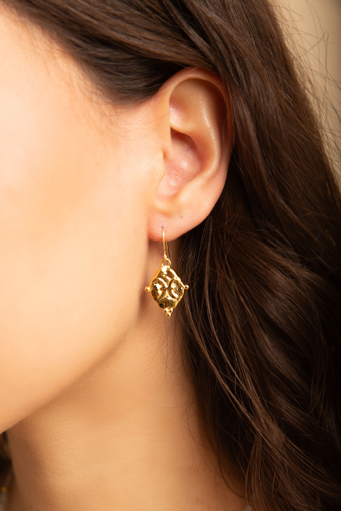 Pisces Vintage Style Dangle Earrings - 18k Gold Plated