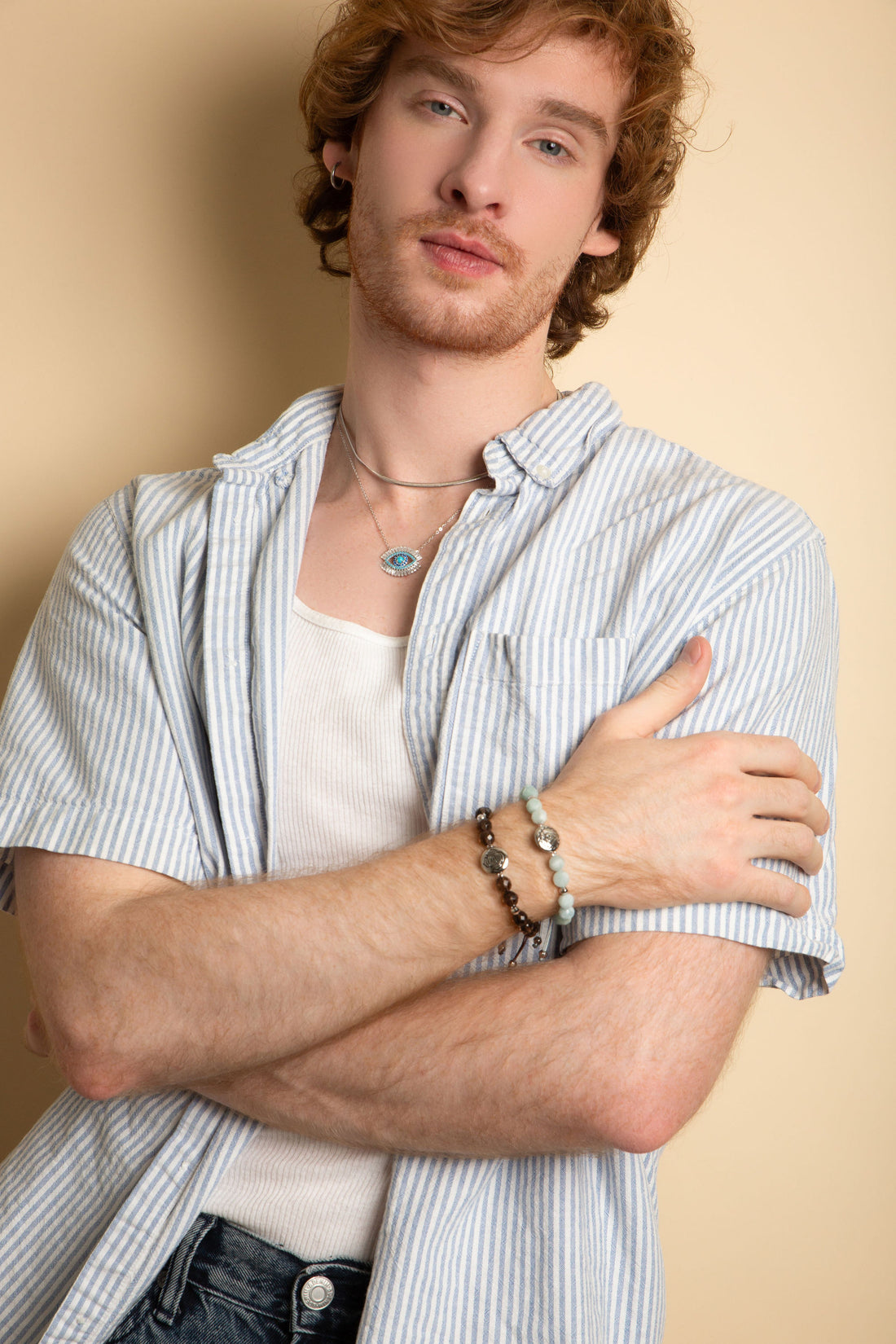 Root Chakra Smokey Quartz Grounded Energy and Calm Bracelet - 18k Gold